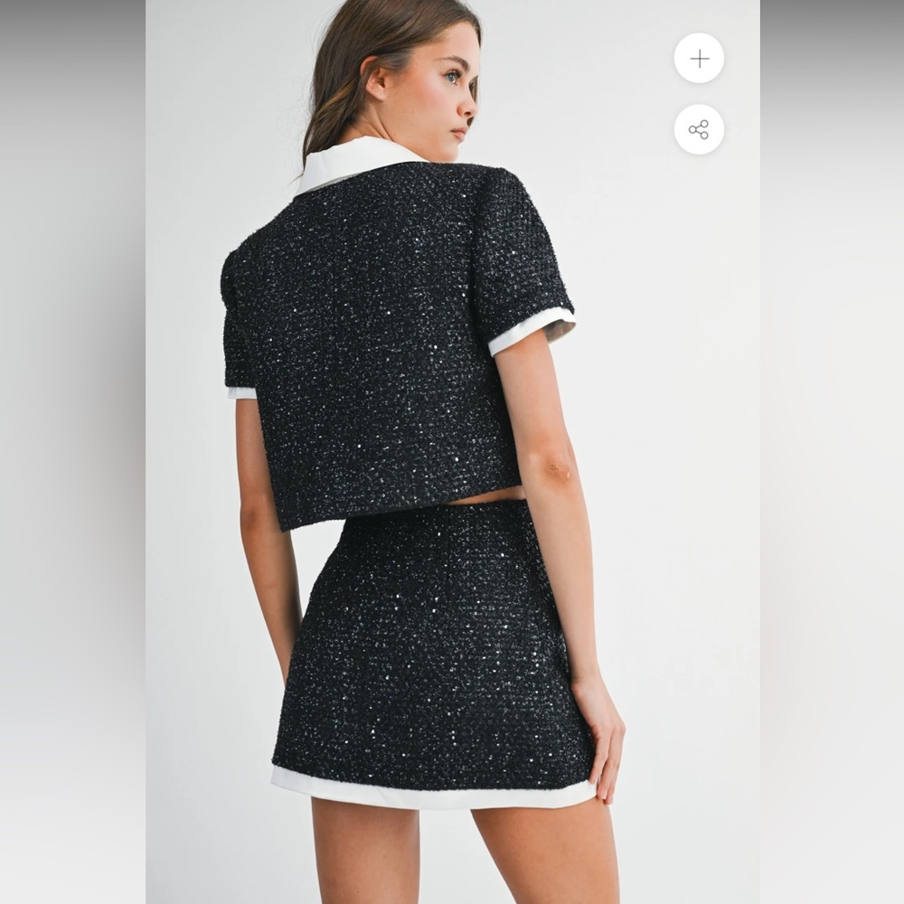 Mable Sequin Tweed Skirt Set - Picture 6 of 13